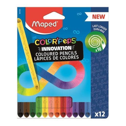 Pack 12 lápis de cor Maped Color Peps Infinity