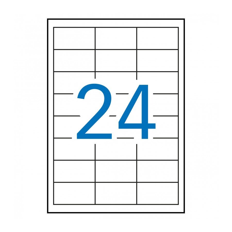 Etiquetas resistentes Apli 64.6 x 33.8 mm (100 folhas / 24 por folha)