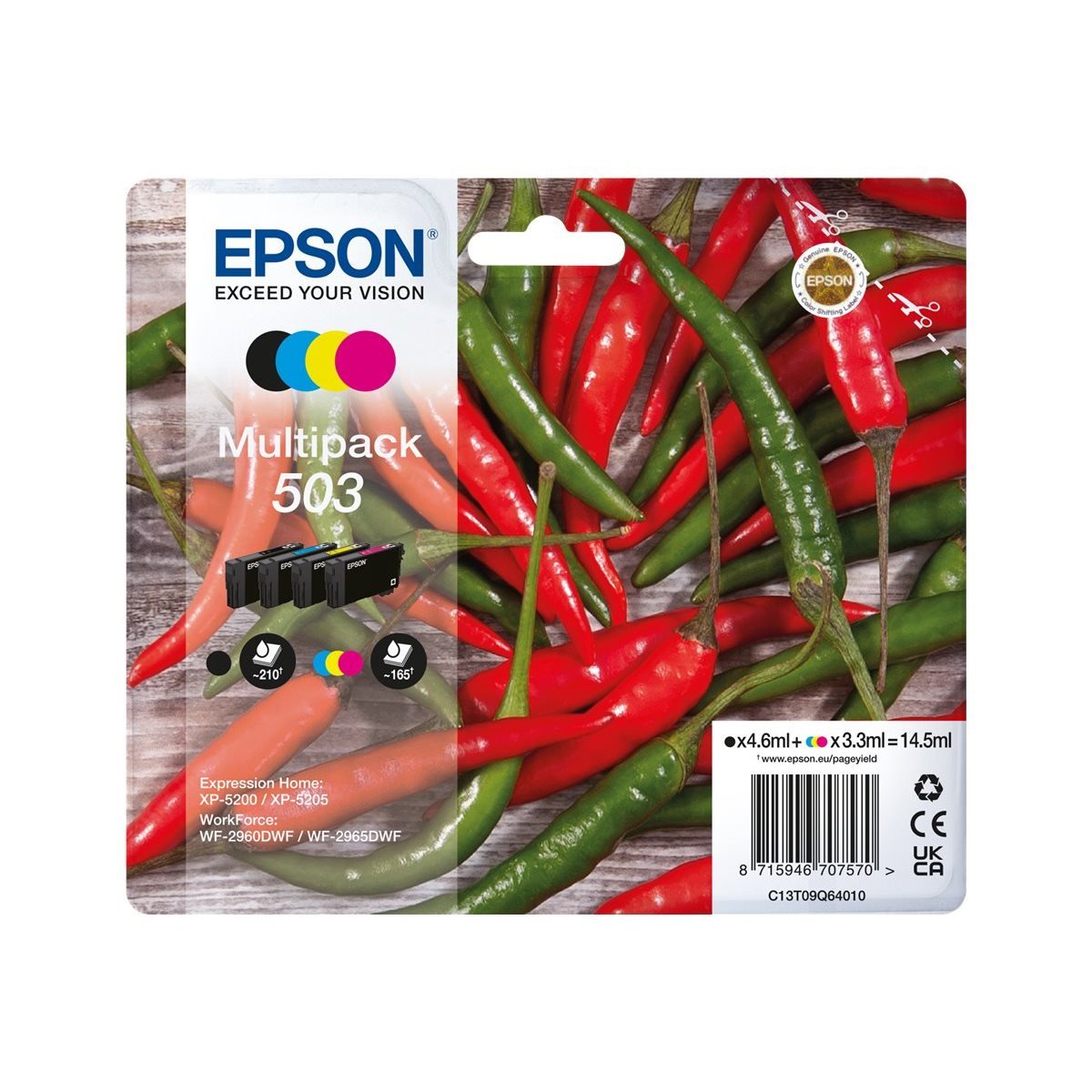 Pack 4 tinteiros originais Epson 503 (C13T09Q64010)