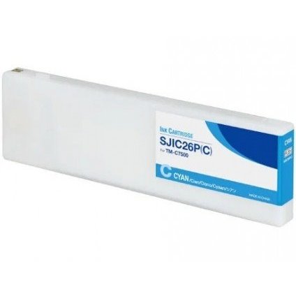 Tinteiro compatível Epson sjic26p ciano tinta pigmentada c33s020619 / sjic26p(c)