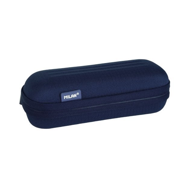 Estojo escolar Milan Coleção 430 - Oval semirrígido / Azul Escuro
