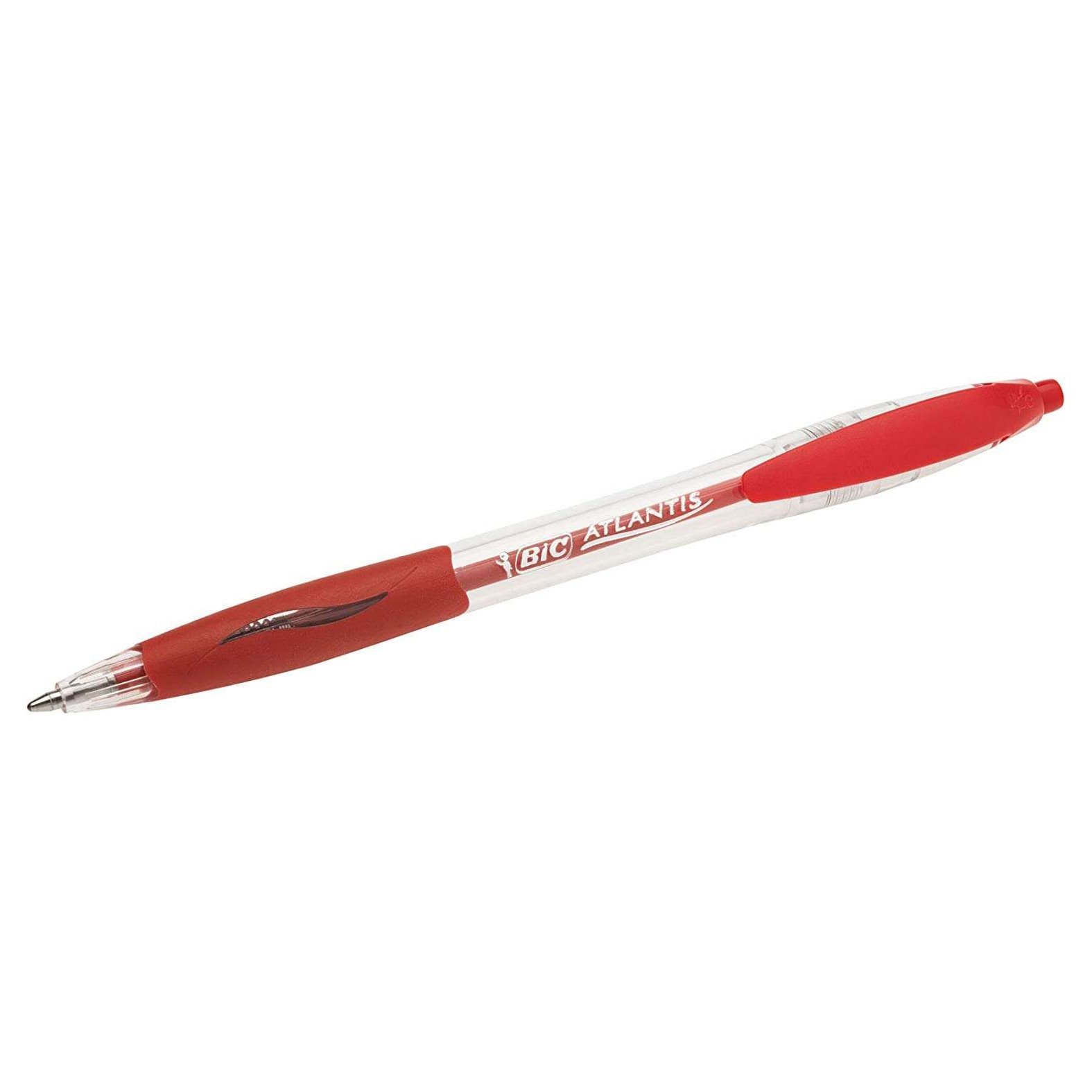 Pack 12 esferográficas Bic Atlantis Classic vermelho - ponta retrátil 1mm