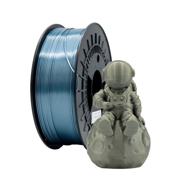 Filamento de impressão 3D PLA SILK 1.75mm bobina 1kg - prata