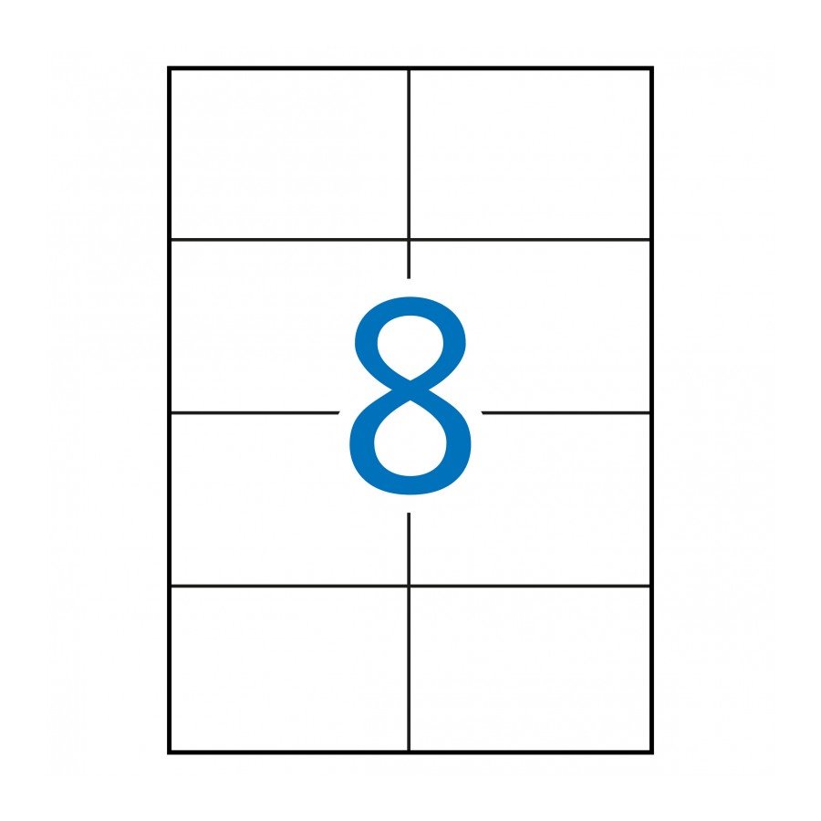 Etiquetas permanentes Apli 105 x 74 mm (500 folhas / 8 por folha)