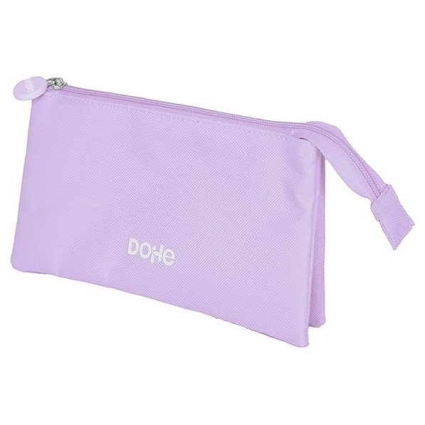 Estojo escolar Dohe Serenity - 3 compartimentos / Roxo