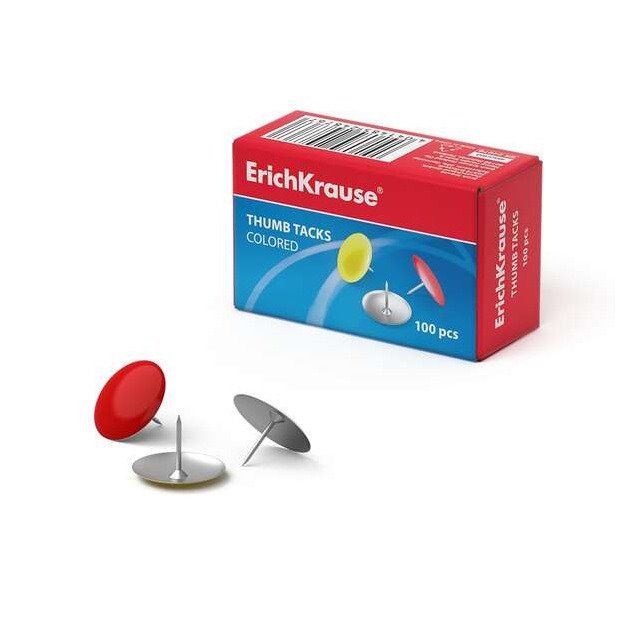 Pioneses coloridos Erichkrause - 100 unidades