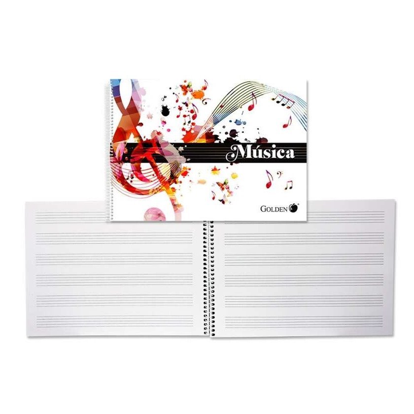 Caderno de música Golden - 20 Folhas