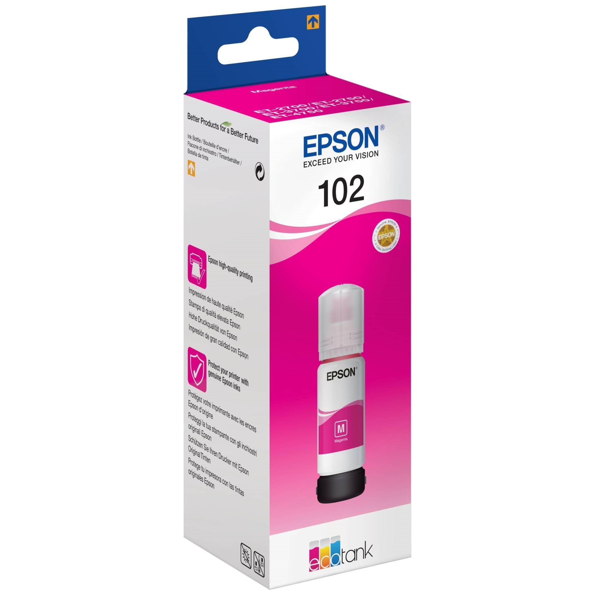 Tinta original EPSON EcoTank 102 magenta - C13T03R340