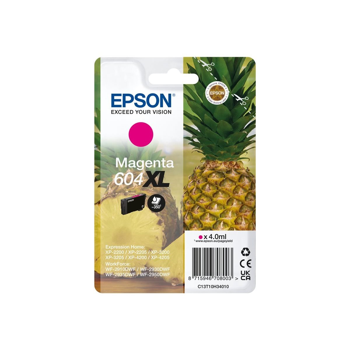 Tinteiro original Epson 604XL magenta (C13T10H34010)