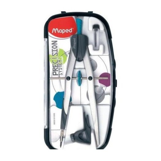 Compasso Maped Precision System com regulação por roda gigante - Com adaptador / Estojo de minas incluído