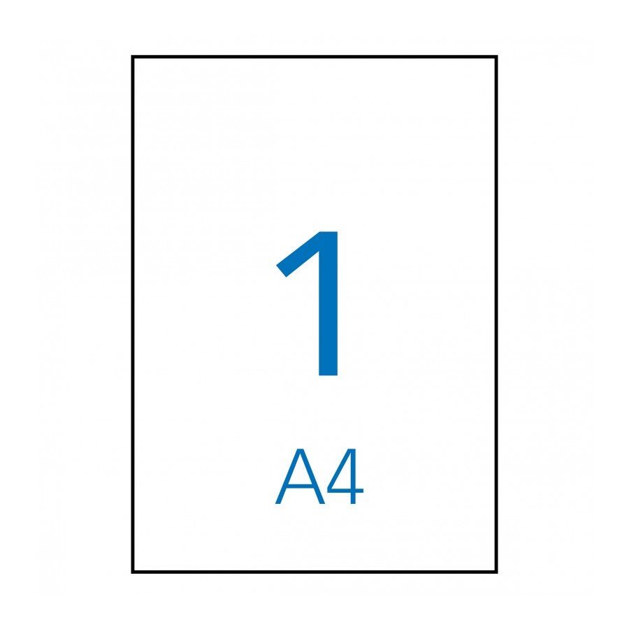 Etiquetas permanentes Apli 210 x 297 mm (500 folhas / 1 por folha)