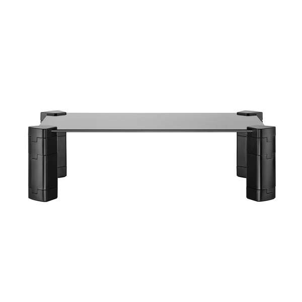 Suporte elevador de vidro para monitor / laptop - preto Aisens