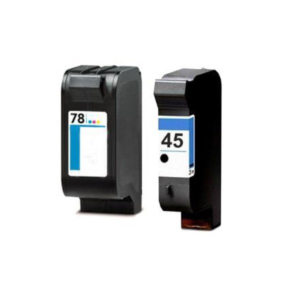 Pack 2 tinteiros compatíveis Hp 45 preto e Hp 78 cor