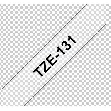 Fita laminada compatível Brother TZe-131 texto preto sobre transparente 12mm x 8m (TZ-131)