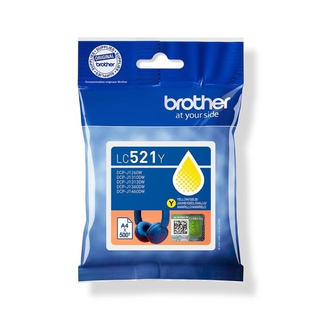 Tinteiro original brother lc521 amarelo - lc521y