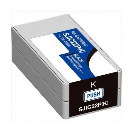 Tinteiro compatível Epson sjic22p preto tinta pigmentada c33s020601 / sjic22p(k)
