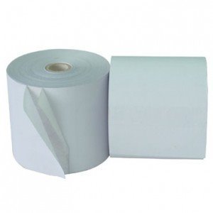 Pack 8 rolos de papel térmico 80x65x12 mm