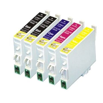 Pack 5 Tinteiros compatíveis Epson T1281 (2) + T1282 + T1283 + T1284