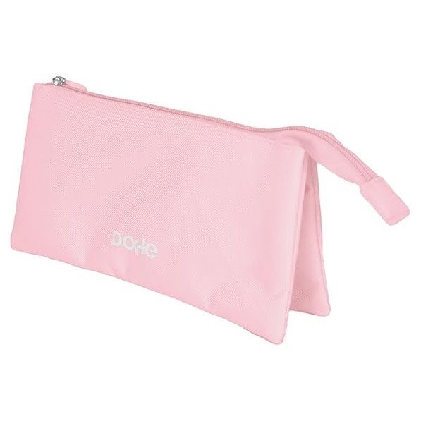 Estojo escolar Dohe Serenity - 3 compartimentos / Rosa