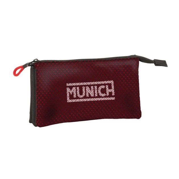 Estojo Safta Munich Vulcan - 3 Compartimentos com Fechos de Correr