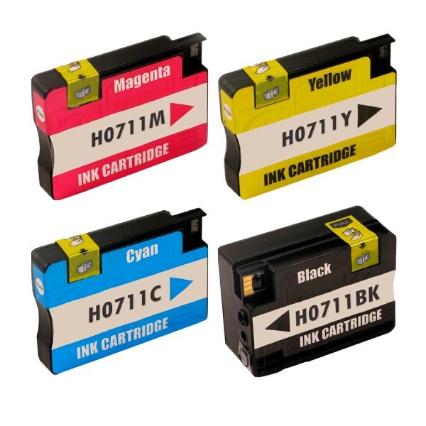 Pack 4 tinteiros compatíveis Hp 711