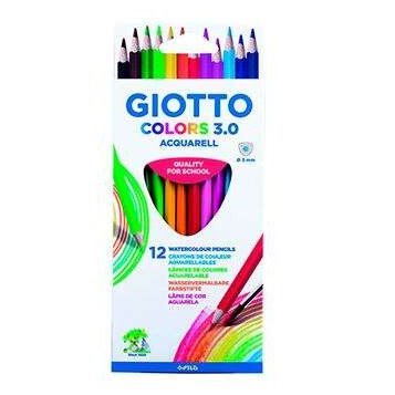 Pack 12 lápis de cor Giotto Colors 3mm - aguarelável