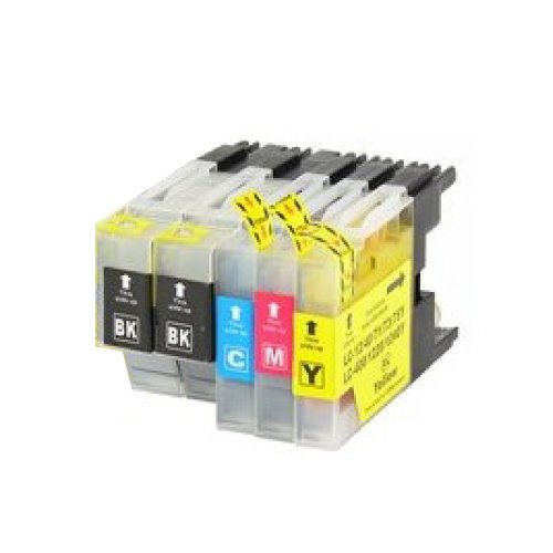 Pack 5 tinteiros compatíveis Brother LC1220 / LC1240 (CMYK)