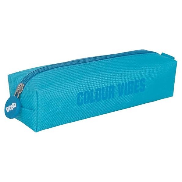 Estojo escolar Dohe Colour Vibes - 1 compartimento / 21x5xm / Azul Ciano