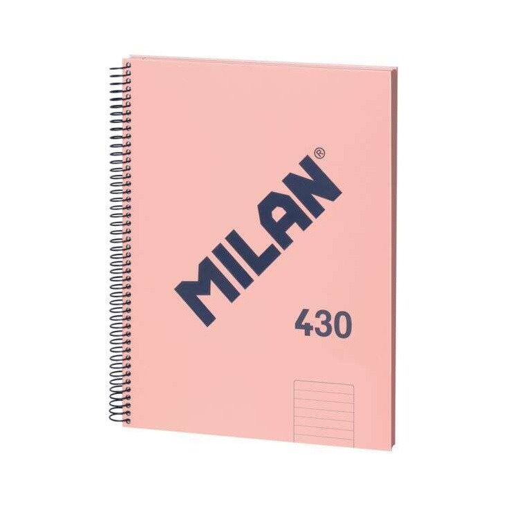 Caderno espiral Milan Serie 1918 - A4 / pautado / 80 folhas / rosa