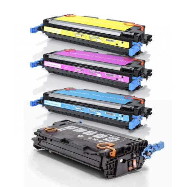 Pack 4 toners compatíveis Hp 501a preto + 503a cores