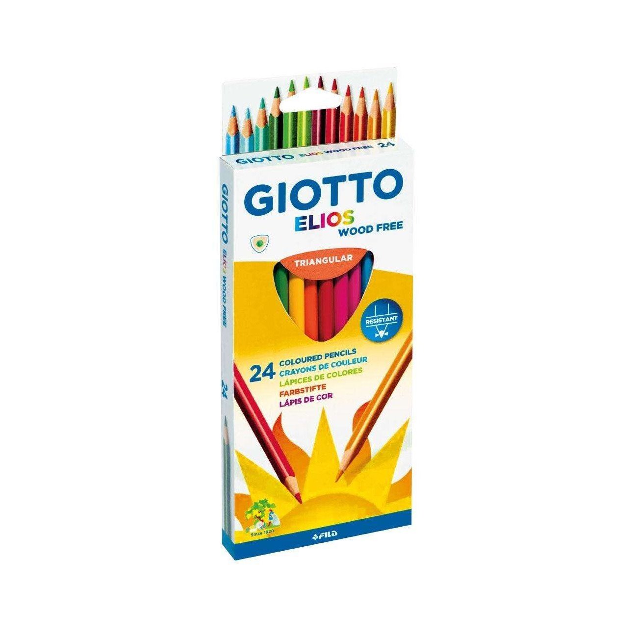 Pack 24 lápis de cor Giotto Elios Giant