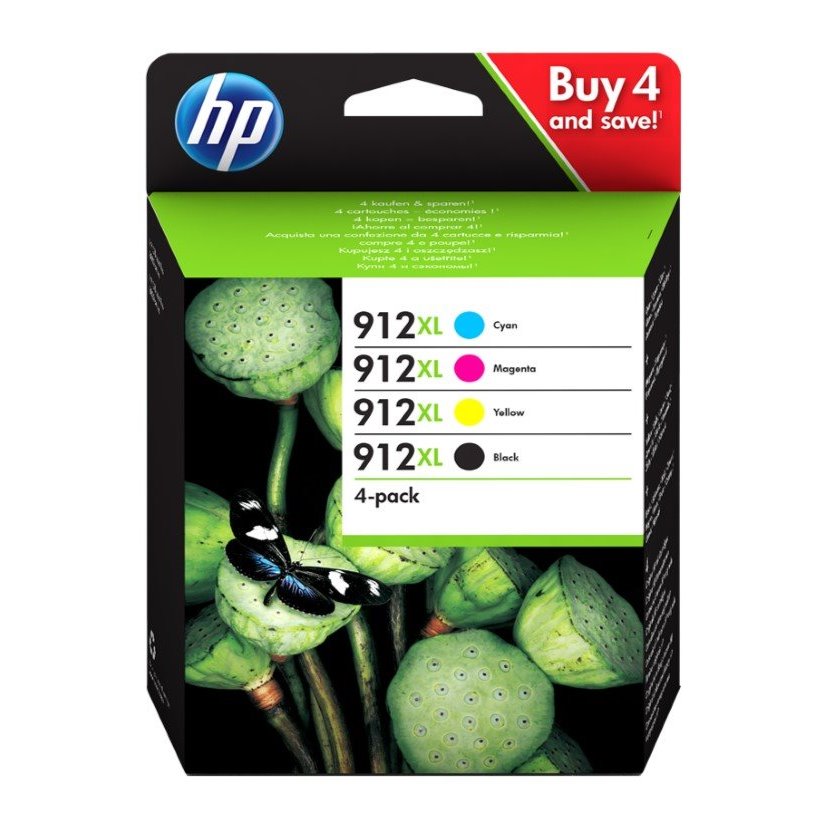 Pack 4 tinteiros originais Hp 912XL (3YP34AE)