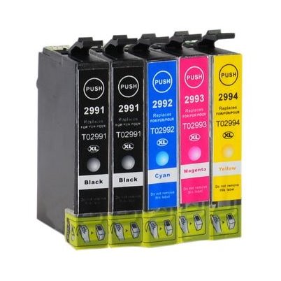 Pack 5 Tinteiros compatíveis Epson 29xl (CMYKK)