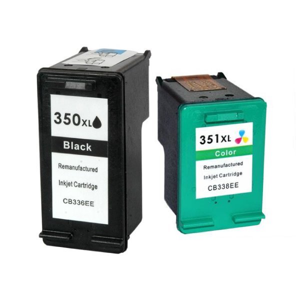 Pack 2 tinteiros compatíveis Hp 350xl preto + Hp 351xl cores