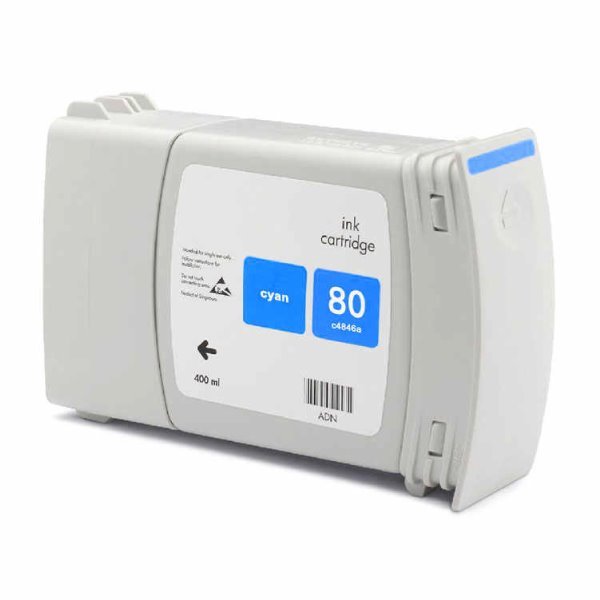 Tinteiro compatível Hp 80 ciano c4846a