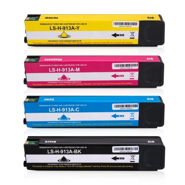 Pack 4 tinteiros compatíveis Hp 913a