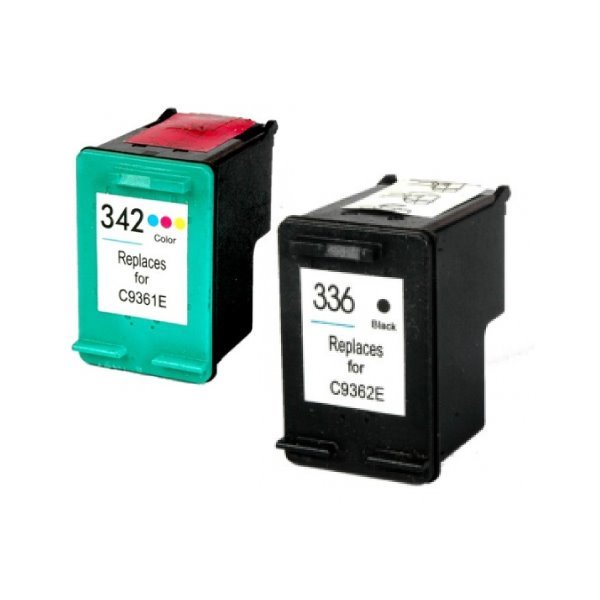 Pack 2 Tinteiros compatíveis Hp 337 preto + Hp 342 cores