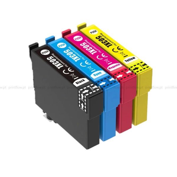Pack 4 tinteiros compatíveis Epson 503XL (CMYK)