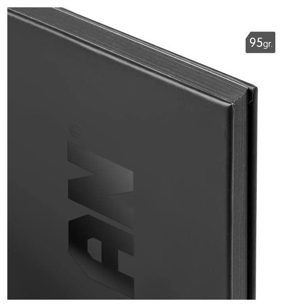 Caderno pautado Milan Shadow - Espiral / A4 / 80 folhas / Preto