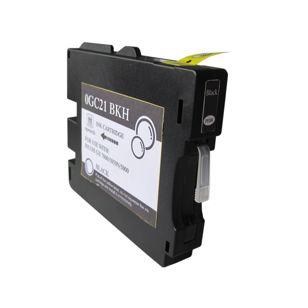 Tinteiro compatível ricoh gc21k preto tinta pigmentada 405532