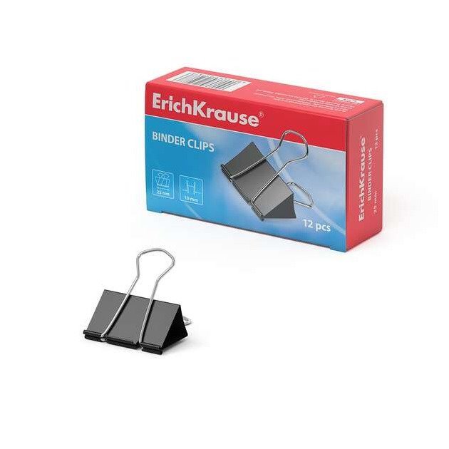 Molas metálicas Erichkrause - 25mm / 110 folhas / 12 unidades