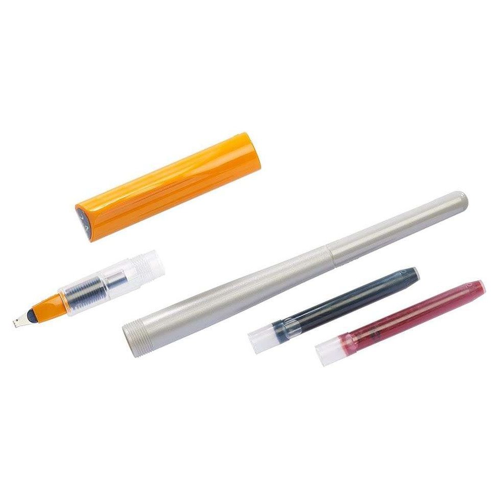 Pack caneta estilográfica Pilot Parallel Pen 2,4 mm - Tinta preto / vermelho