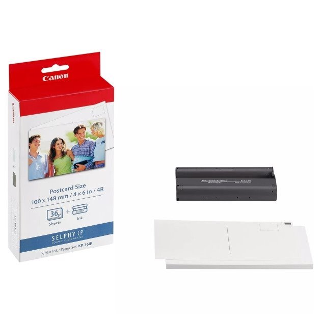 Canon KP-36IP Pack de Tinta Original e 36 Folhas de Papel Fotográfico, 100x148 mm - 7737A001