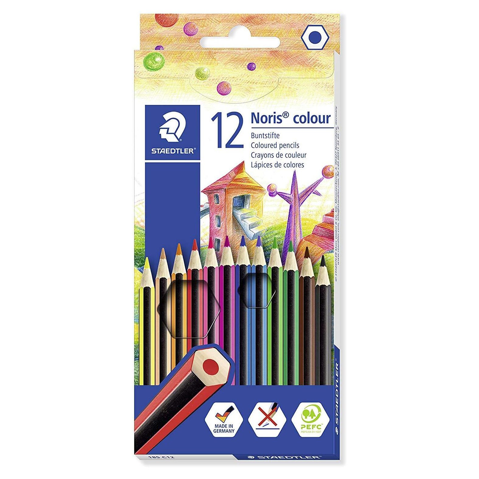 Pack 12 lápis de cor Staedtler Noris Colour 185
