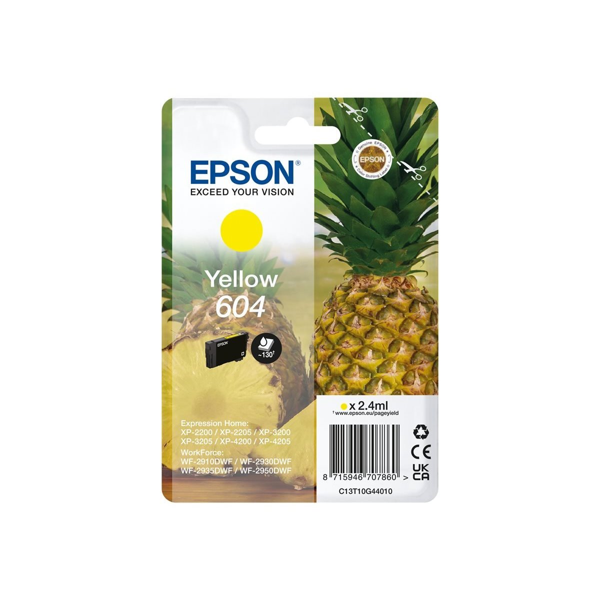 Tinteiro original Epson 604 amarelo (C13T10G44010)