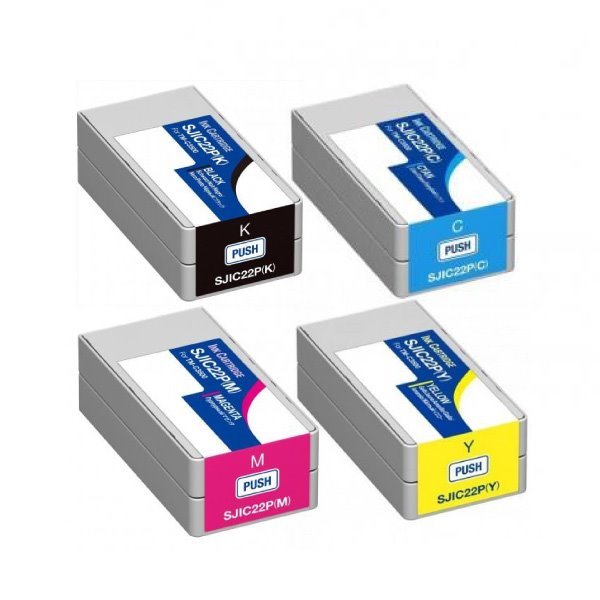 Pack 4 tinteiros compatíveis Epson SJIC22P