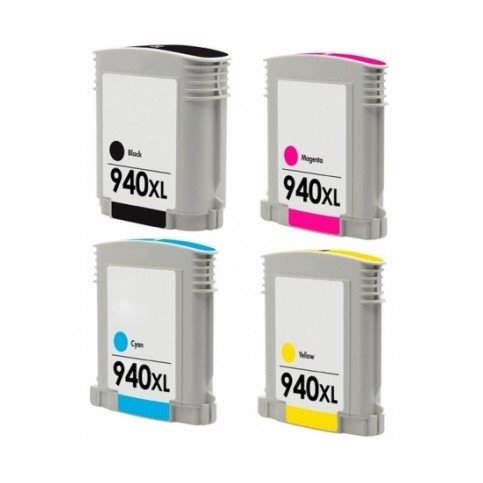 Pack 4 Tinteiros compatíveis Hp 940xl (CMYK)