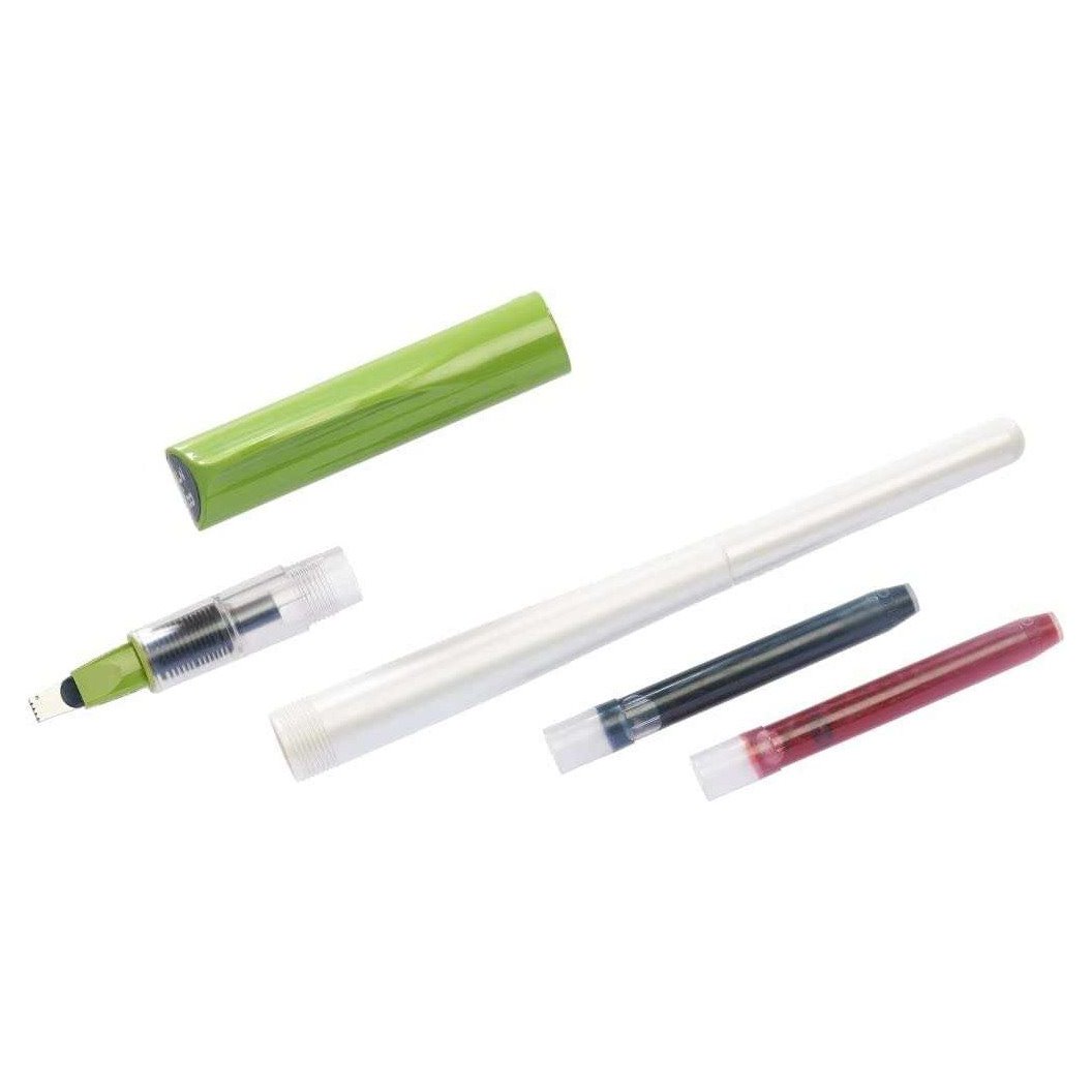 Pack caneta estilográfica Pilot Parallel Pen 3,8 mm - Tinta preto / vermelho