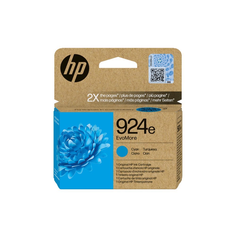 Tinteiro original hp 924e ciano - 4k0u7ne
