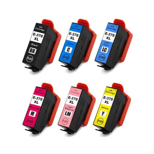 Pack 6 tinteiros compatíveis Epson 378xl